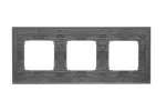 SIMON 54 NATURE WMDZ-0130xS-078 Ramka 3-krotna Nature-Metal, INOX YIN, IP20/IP44 (IP44-należy zastosować zestaw uszczelek DUN3)