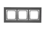 SIMON 54 NATURE WMDZ-0130xS-078 Ramka 3-krotna Nature-Metal, INOX YIN, IP20/IP44 (IP44-należy zastosować zestaw uszczelek DUN3)