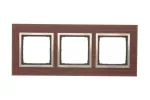 SIMON 54 NATURE WMDZ-0130xS-086 Ramka 3-krotna Nature-Drewno, ZŁOTY ORZECH, IP20/IP44 (IP44-należy zastosować zestaw uszczelek DUN3)