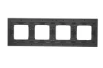 SIMON 54 NATURE WMDZ-0140xS-078 Ramka 4-krotna Nature-Metal, INOX YIN, IP20/IP44 (IP44-należy zastosować zestaw uszczelek DUN4)
