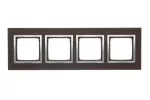 SIMON 54 NATURE WMDZ-0140xS-084 Ramka 4-krotna Nature-Drewno, SREBRNE WENGE, IP20/IP44 (IP44-należy zastosować zestaw uszczelek DUN4)