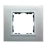 SIMON 82 NATURE W8-2917-33xxx-xxxx Ramka 1-krotna Nature-metal, Aluminium / pierścień aluminium mat
