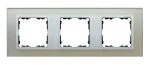SIMON 82 NATURE W8-2937-62xxx-xxxx Ramka 3-krotna Nature-szkło, Srebrna / pierścień aluminium mat