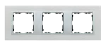 SIMON 82 NATURE W8-2937-34xxx-xxxx Ramka 3-krotna Nature-metal, Inox mat / pierścień aluminium mat