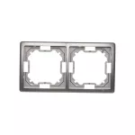 SIMON BASIC STANDARD WMYZ-04220x-J013 Ramka 2-krotna – uniwersalna poziom i pion; stal inox