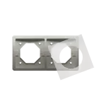 SIMON BASIC STANDARD WMYZ-04221x-H013 Ramka 2-krotna do wersji bryzgoszczelnej IP44 z kompletem uszczelek; satynowy