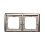 SIMON BASIC STANDARD WMYZ-04221x-H013 Ramka 2-krotna do wersji bryzgoszczelnej IP44 z kompletem uszczelek; satynowy