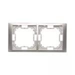 SIMON BASIC NEOS WMYZ-04220N-4013 Ramka 2-krotna NEOS – uniwersalna poziom i pion; srebrny mat