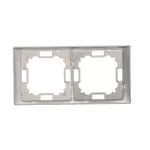SIMON BASIC NEOS WMYZ-04220N-4013 Ramka 2-krotna NEOS – uniwersalna poziom i pion; srebrny mat
