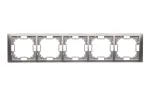SIMON BASIC NEOS WMYZ-04520N-J013 Ramka 5-krotna NEOS – uniwersalna poziom i pion; stal inox