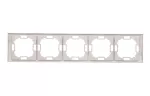 SIMON BASIC NEOS WMYZ-04520N-J013 Ramka 5-krotna NEOS – uniwersalna poziom i pion; stal inox