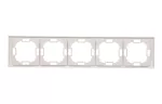 SIMON BASIC NEOS WMYZ-04520N-4013 Ramka 5-krotna NEOS – uniwersalna poziom i pion; srebrny mat