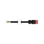 SIMON 480 TS48-CR4020-6 Przewód zasilający 3x2.5mm2 złącze żeńskie 3-polowe sys. Wieland bez wtyczki; czerwony; 2 m