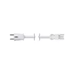 SIMON 480 TS48-CR1020-9 Przewód zasilający 3x1.5mm2 złącze żeńskie 3-polowe sys. Wieland i wtyczka typ E; biały; 2 m