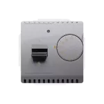 SIMON BASIC WMUR-02xxxx-J011 Regulator temperatury z czujnikiem wewnętrznym, 16A, 230V~. Montaż gniazda na wkręty do puszki; stal inox