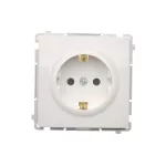 SIMON BASIC WMUW-02110x-1011 Gniazdo wtyczkowe z uziemieniem Schuko (moduł) 16A, 250V~, zaciski śrubowe; biały