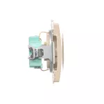 SIMON BASIC WMUW-02110x-9011 Gniazdo wtyczkowe z uziemieniem Schuko (moduł) 16A, 250V~, zaciski śrubowe; beż