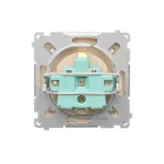 SIMON BASIC WMUW-02110x-9011 Gniazdo wtyczkowe z uziemieniem Schuko (moduł) 16A, 250V~, zaciski śrubowe; beż
