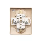 SIMON BASIC WMBW-12210x-9013 Gniazdo wtyczkowe z uziemieniem Schuko podwójne; beż