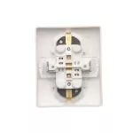 SIMON BASIC WMBW-12211x-1013 Gniazdo wtyczkowe z uziemieniem Schuko podwójne, z przesłonami torów prądowych; biały