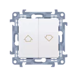 SIMON 10 WC-ZP1xxxx-01-11xx Przycisk roletowy (moduł) 10A, 250V~, zaciski śrubowe; biały