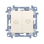 SIMON 10 WC-ZP1xxxx-01-41xx Przycisk roletowy (moduł) 10A, 250V~, zaciski śrubowe; krem