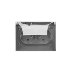 SIMON AQUACLICK WA-CGSZ2Zx-xx-16ax Gniazdo wtyczkowe natynkowe, Schuko, podwójne kompaktowe, klapka transparentna, z przesłonami, IP44, 16A, 250V~, zaciski śrubowe; szary
