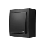 SIMON AQUACLICK WA-CPK1xxx-xx-49xx Przycisk zwierny natynkowy z piktogramem klucza, IP44, 10AX, 250V~, zaciski śrubowe; czarny mat
