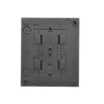SIMON AQUACLICK WA-CGZN4xx-xx-49xx Gniazdo wtyczkowe natynkowe, 4-krotne z uziemieniem, IP20, 16A, 250V~, zaciski śrubowe; czarny mat