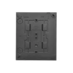 SIMON AQUACLICK WA-CGZN4Cx-xx-49xx Gniazdo wtyczkowe natynkowe, 4-krotne z uziemieniem, IP20, 16A, 250V~, szybkozłącza; czarny mat
