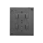 SIMON AQUACLICK WA-CGZN4Zx-xx-49xx Gniazdo wtyczkowe natynkowe, 4-krotne z uziemieniem, z przesłonami torów prądowych, IP20, 16A, 250V~, zaciski śrubowe; czarny mat