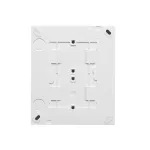 SIMON AQUACLICK WA-CGZN4CZ-xx-11xx Gniazdo wtyczkowe natynkowe, 4-krotne z uziemieniem, z przesłonami torów prądowych, IP20, 16A, 250V~, szybkozłącza; biały