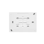SIMON AQUACLICK WA-CGSZ2Zx-xx-11Ax Gniazdo wtyczkowe natynkowe, Schuko, podwójne kompaktowe, klapka transparentna, z przesłonami, IP44, 16A, 250V~, zaciski śrubowe; biały