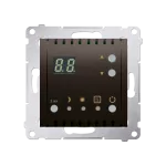 SIMON 54 WMDR-141xx1-046 Regulator temperatury z wyświetlaczem z czujnikiem wewnętrznym (moduł) 16(2) A, 230V~; brąz mat
