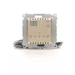SIMON 54 WMDR-14xxx1-044 Regulator temperatury z wyświetlaczem z czujnikiem zewnętrznym (moduł) 16(2) A, 230V~; złoty mat W komplecie czujnik zewnętrzny (sonda)