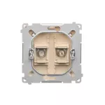 SIMON BASIC WMUA-05xxx2-9011 Gniazdo antenowe typu F podwójne (moduł); beż