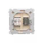 SIMON BASIC WMUH-01xxx1-9011 Gniazdo HDMI + RJ45 kat.6. (moduł); beż
