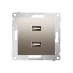 SIMON 54 WMDZ-C2USBx-044 Ładowarka 2 x USB (moduł), 2.1 A, 5V DC, 230V; złoty mat