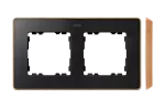 SIMON 82 DETAIL W8-201620-271-xxxx Ramka 2-krotna, Detail SELECT-drewno, GRAFIT / podstawa Drewno