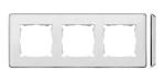 SIMON 82 DETAIL W8-201630-244-xxxx Ramka 3-krotna, Detail SELECT-metal, BIAŁA / podstawa Chrom