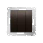 SIMON 54 WMDL-0311xx-046 Łącznik potrójny z podświetleniem LED (moduł) 10AX, 250V~, szybkozłącza; brąz mat