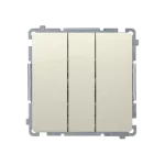 SIMON BASIC WMUL-020xx2-9011 Łącznik potrójny z podświetleniem LED (moduł) 10AX, 250V~, szybkozłącza; beż