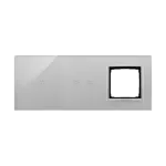 SIMON 54 TOUCH WMDZ-01106S-071 Panel dotykowy S54 Touch, 3 moduły, 1 pole dotykowe + 2 pola dotykowe poziome + 1 otwór na osprzęt S54, srebrna mgła