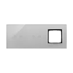 SIMON 54 TOUCH WMDZ-01127S-071 Panel dotykowy S54 Touch, 3 moduły, 2 pola dotykowe poziome + 2 pola dotykowe poziome + 1 otwór na osprzęt S54, srebrna mgła