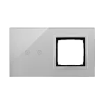 SIMON 54 TOUCH WMDZ-01109S-071 Panel dotykowy S54 Touch, 2 moduły, 2 pola dotykowe poziome + 1 otwór na osprzęt S54, srebrna mgła