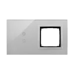 SIMON 54 TOUCH WMDZ-01110S-071 Panel dotykowy S54 Touch, 2 moduły, 2 pola dotykowe pionowe + 1 otwór na osprzęt S54, srebrna mgła