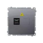 SIMON BASIC WMUK-051012-4011 Gniazdo światłowodowe / optyczne pojedyncze SC/APC (moduł); srebrny mat