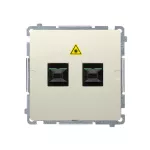 SIMON BASIC WMUK-051022-9011 Gniazdo światłowodowe / optyczne podwójne SC/APC (moduł); beż