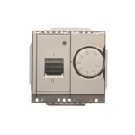 SIMON BASIC WMUR-011xxx-H011 Regulator temperatury z czujnikiem zewnętrznym, 16A, 230V~. Montaż gniazda na wkręty do puszki; satynowy