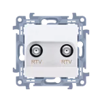 SIMON 10 WC-AK2FXxx-01-11xx Gniazdo antenowe RTV-RTV (moduł), 1x wejście: 5 ÷ 1000 MHz; biały